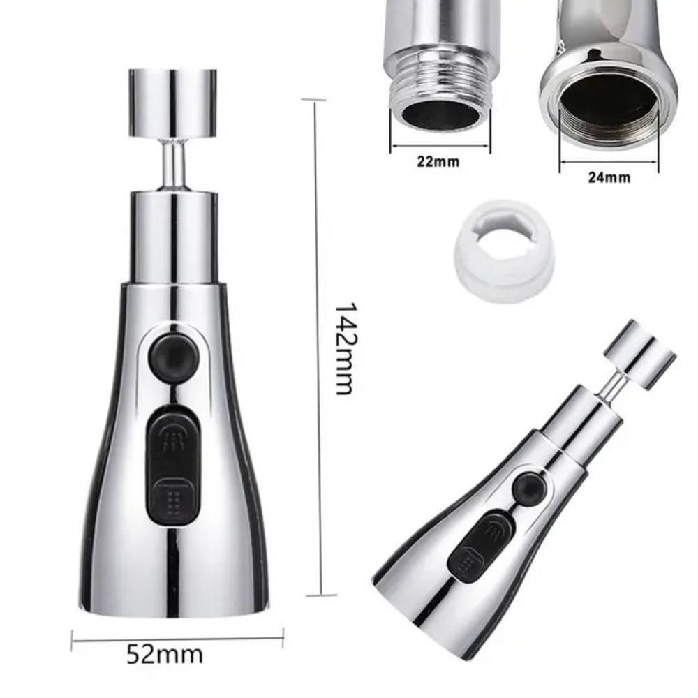 3-in-1 Kitchen Sink Faucet with 3 Spray Modes – Pull Down, 360° Rotation, Water Saving