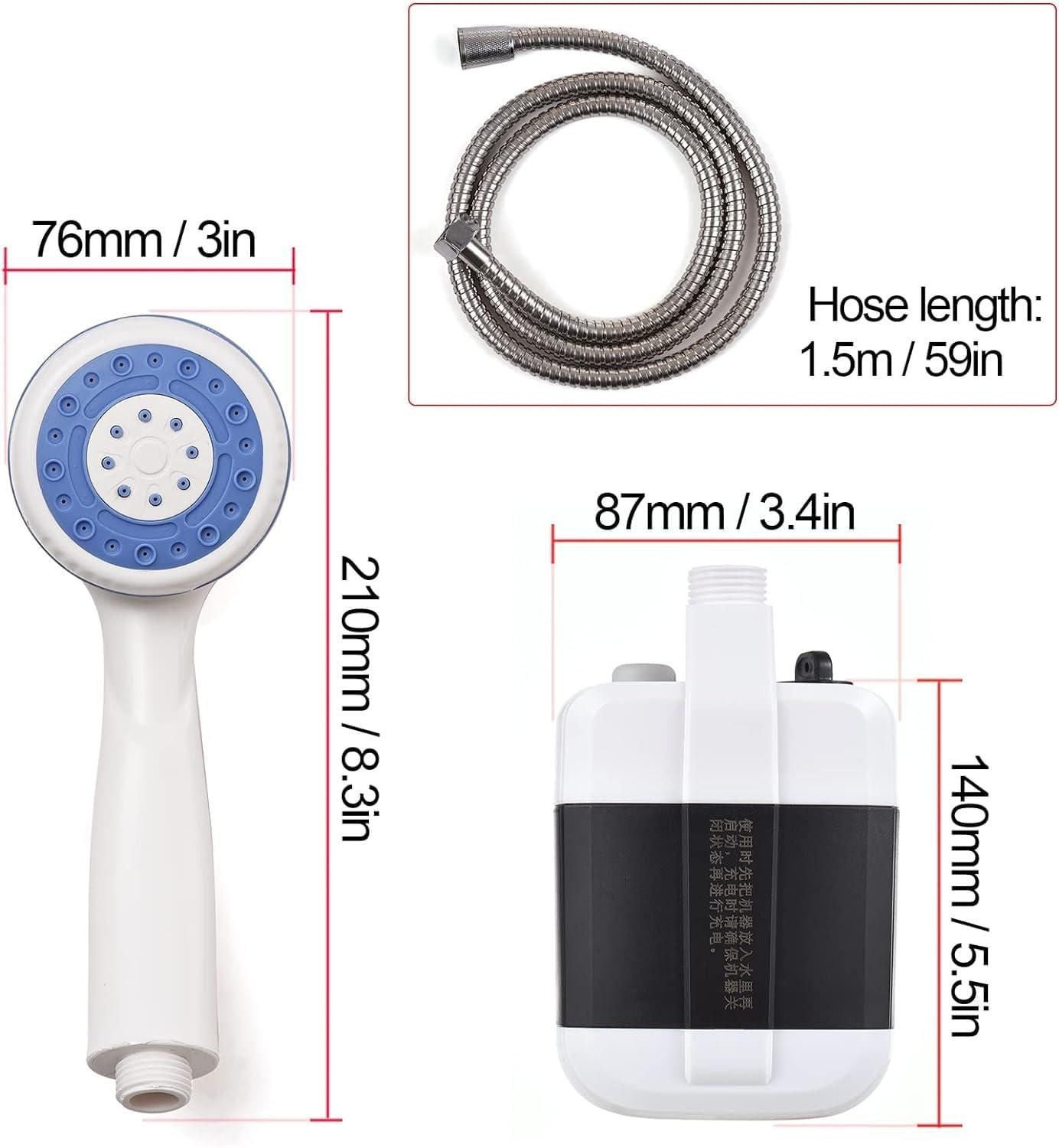 Portable Camping Shower - Lightweight Outdoor Solar Shower for Hiking & Travel
