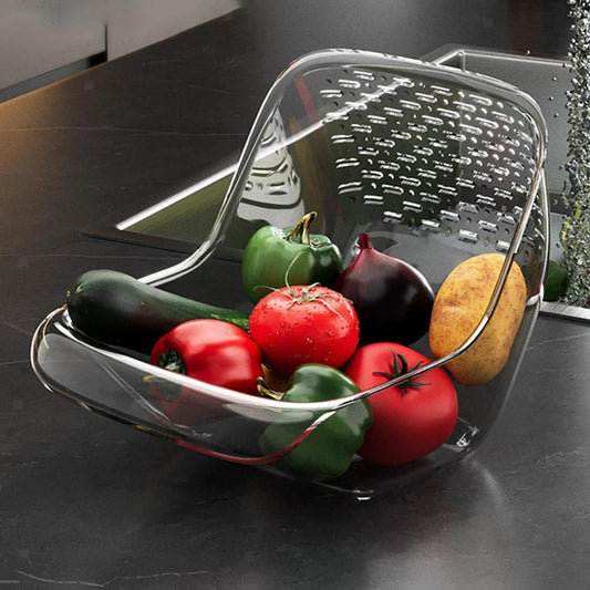 2-in-1 Kitchen Strainer Drain Basket – Multipurpose Sink Organizer