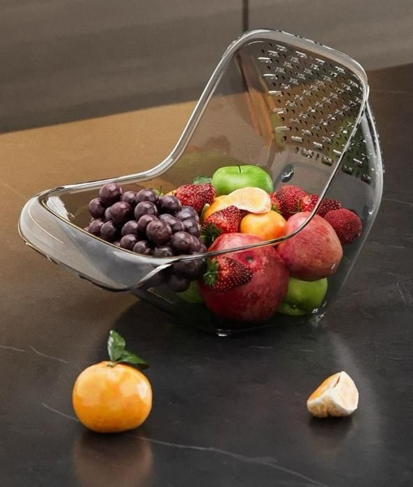 2-in-1 Kitchen Strainer Drain Basket – Multipurpose Sink Organizer